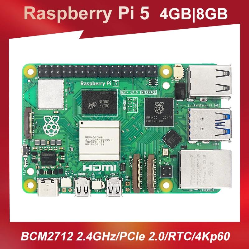    5  , 4GB, 8GB RAM  , 2.4Ghz BCM2712 PCIe 2.0 RTC USB3.0, 5Gbps SDR104 